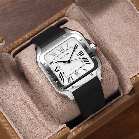 cartier rubber strap santos|cartier santos 100 rubber strap.